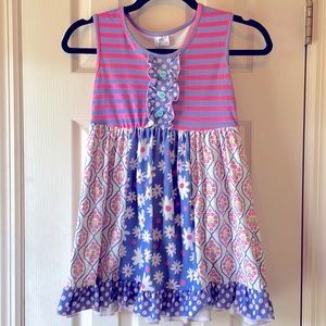 Purple & Pink Daisy Dress